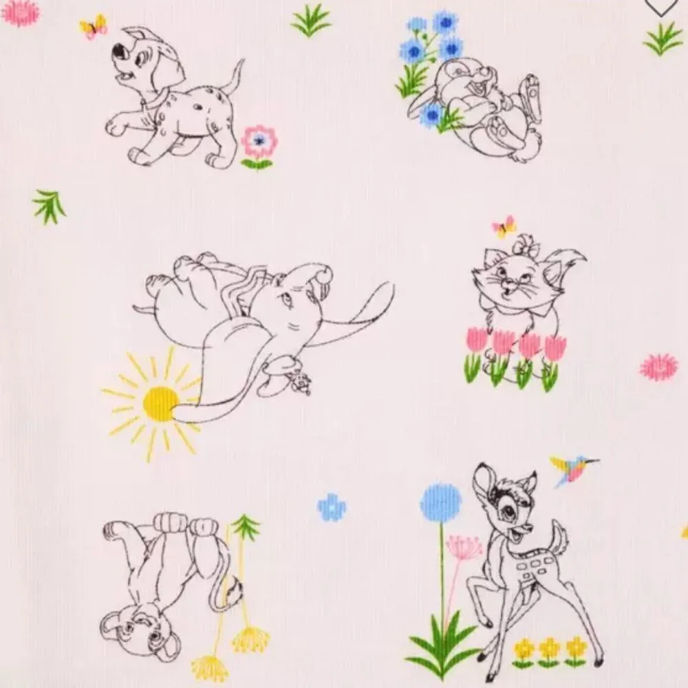 Janie and Jack 100049410 Pink Good Night Short Pajama Disney Friends NWT 2T
